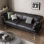 Causeuse-coussin standard en cuir véritable noir-390997061