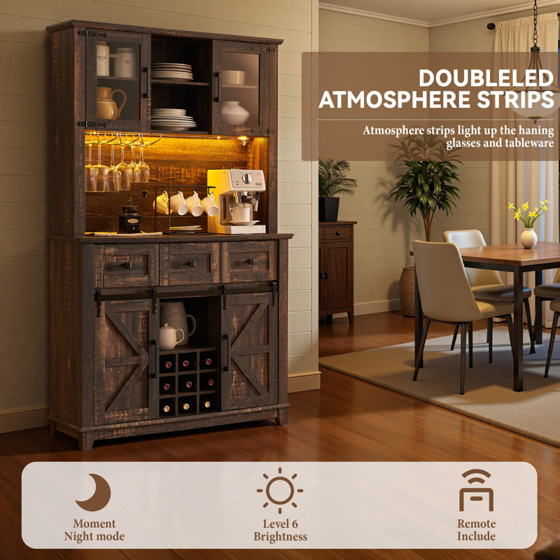 Bar Marlborough, Chêne rustique foncé