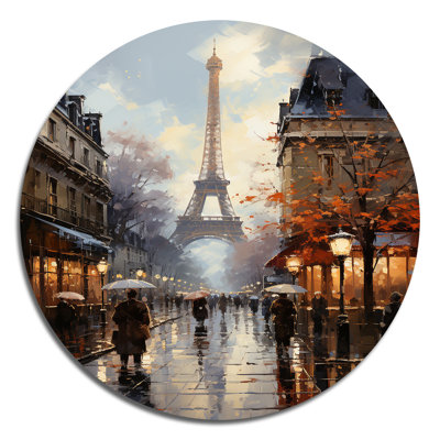 Eiffel, Paris, 19e siècle - Paysage urbain rond, art en métal