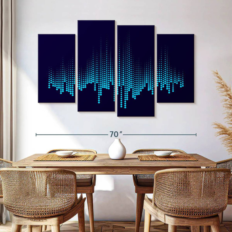 Égaliseur de musique abstraite Avery, H 42 po x l 68 po