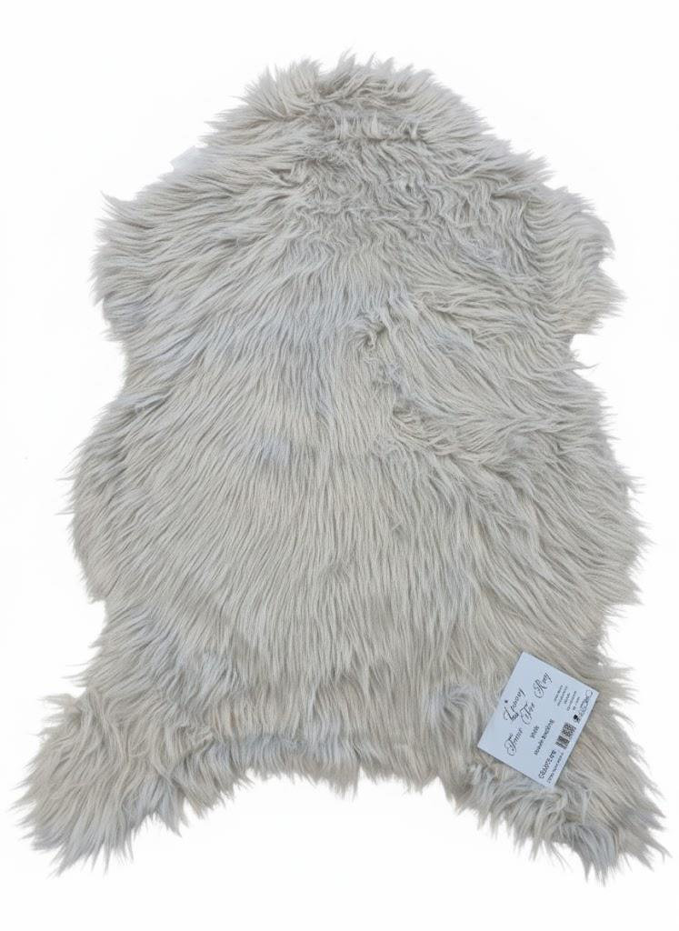 Solid Colour Faux Fur 60cm X 90cm Area Rug