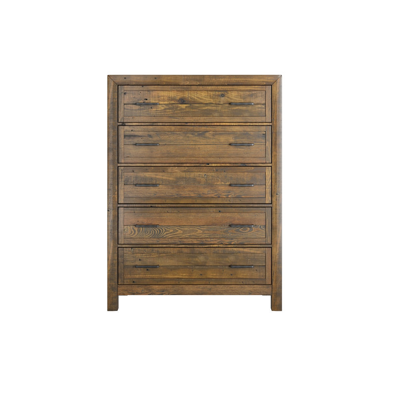 Commode brune à 5 tiroirs