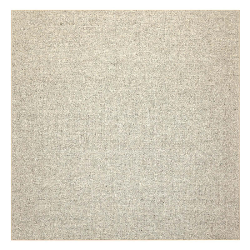 Tapis texturé contemporain gris en laine tissé à la main 10 x 14 po, Ivory/Grey, Rectangle 10' x 14'