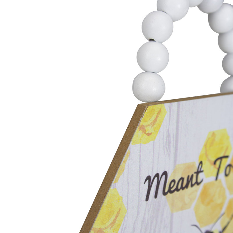 Décoration murale en forme de hexagone "Meant to Bee"