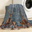 Jeté en molleton brun ultra doux, imprimé Twins Winter Wildlife-130069589