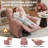 Rocking Recliner Chair with Massage & Heat, 360° Swivel Oversized Recliner with USB Port for Living Room-1055305701