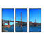 «Golden Gate Bridge Under Blue Sky - Cityscape», ensemble d'art mural sur toile encadré-1168326687-1168326757