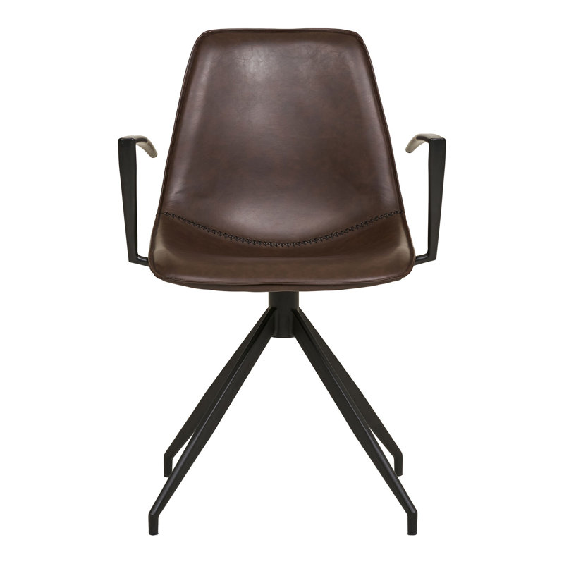 Garnon 48cm H Polyester Upholstered Armchair, Brown