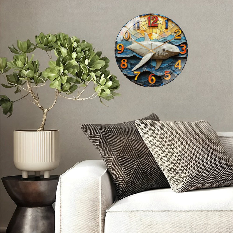 Horloge murale Shark Ocean