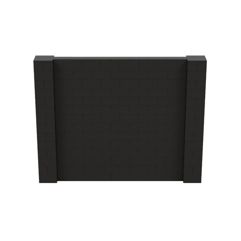 Ensemble mural de blocs géants 7 'T, H 84 po x L 108 po, Noir