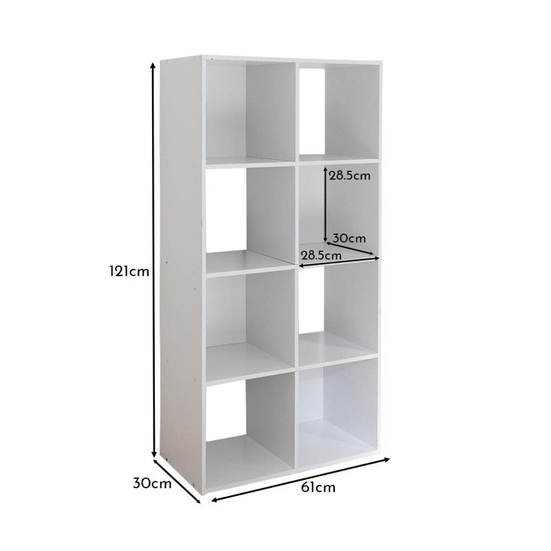Northville Cube Bookcase, (4 Shelves) 47.6"H x 24"W x 11.811"D.