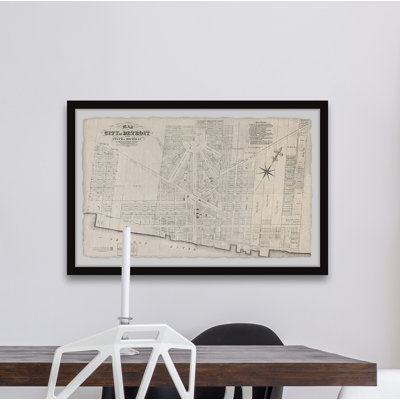 " Map Of The City Of Detroit " by Marmont Hill