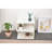 White 2Layer Simple Household Bookshelf
