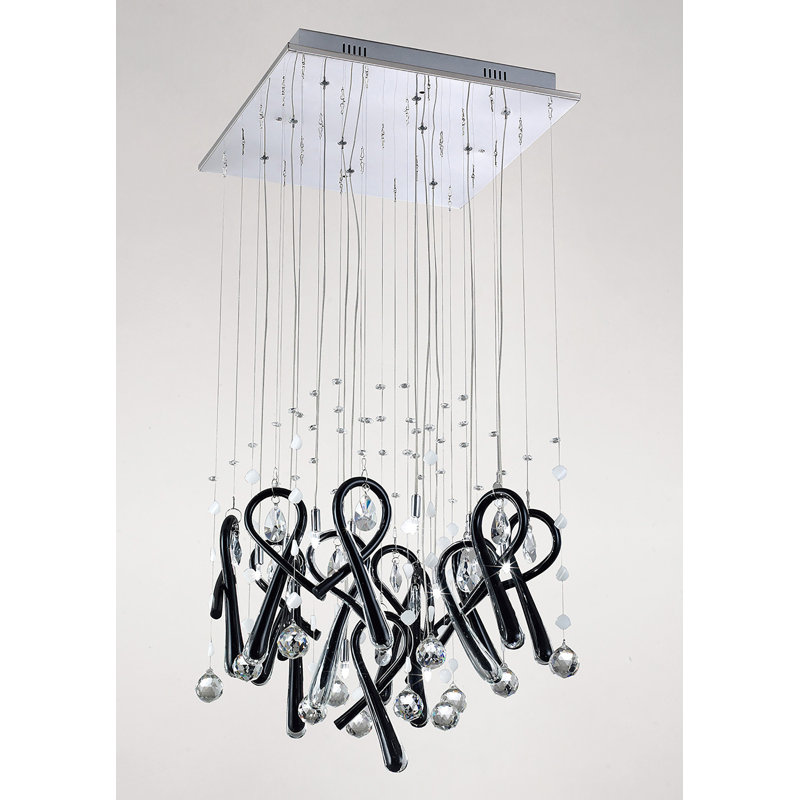 10 - Light Crystal Chandelier, Rose Gold