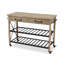 Kitchen Island with Pine Solid Wood Top-573761879