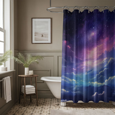 Rideau de douche standard 1 pièce Midnight Spark