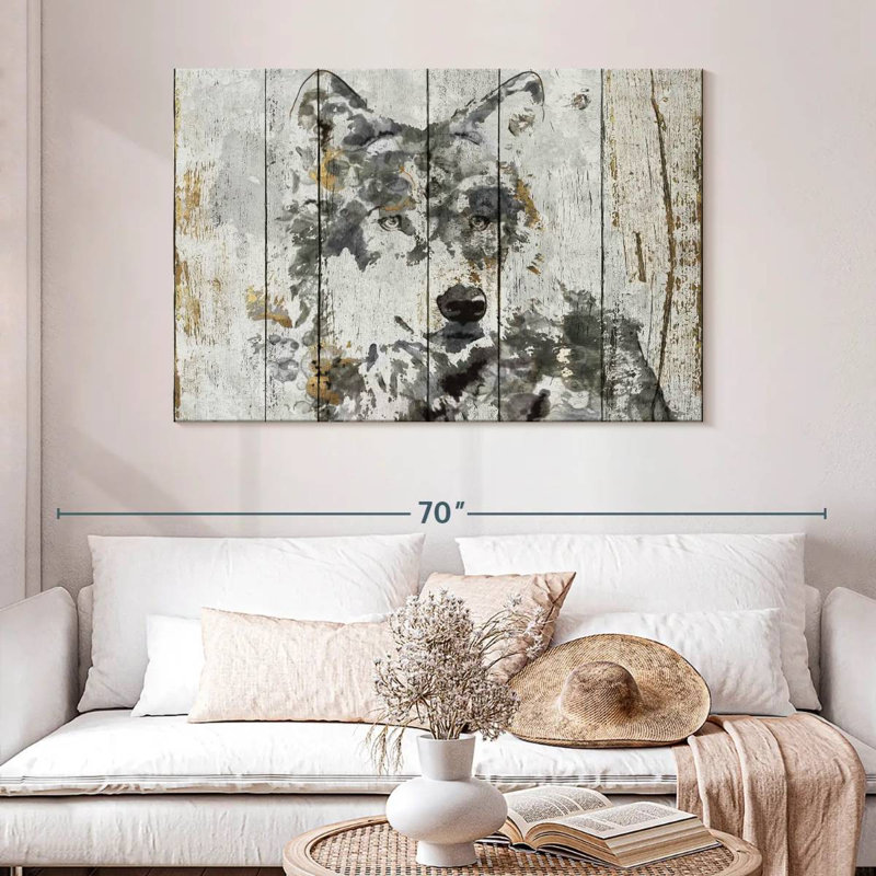 Regard de loup Brampt, H 32 po x l 48 po
