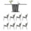 Light luxury high-end rectangular dining table set