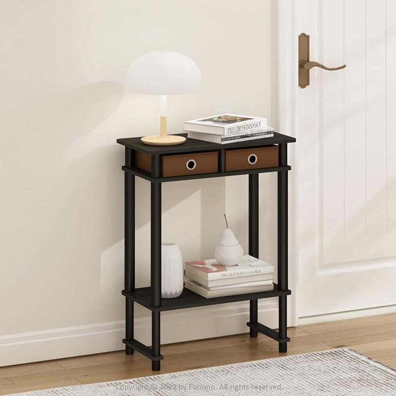 Turn-N-Tube Tall-Wide Hallway Console Table With Bin