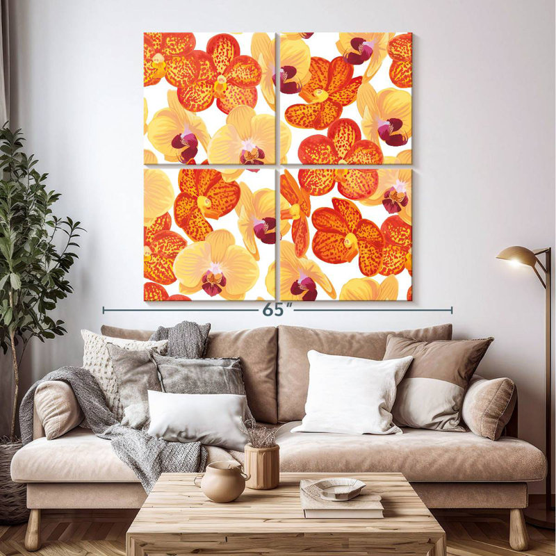 Harnek Bright Orchid Pattern, 18" H x 18" W