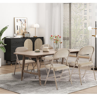 Chaises pliantes rembourrées en cuir, chaises pliantes robustes en métal, faciles à utiliser et à ranger, tant à l'extérieur qu'à l'intérieur, pour la maison, le bureau, la fête