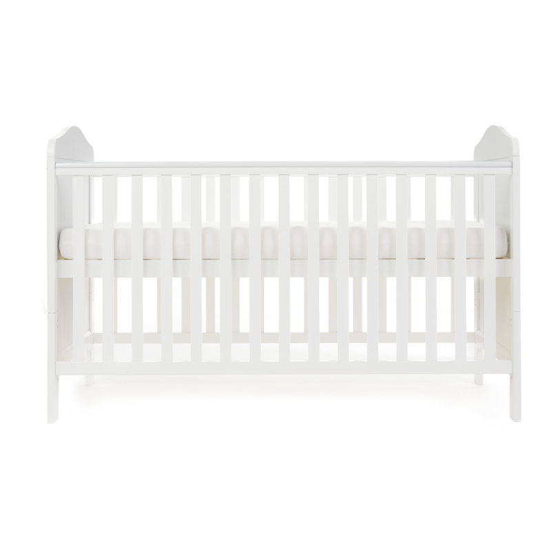 Whitby Cot Bed with Cot Top Changer, White
