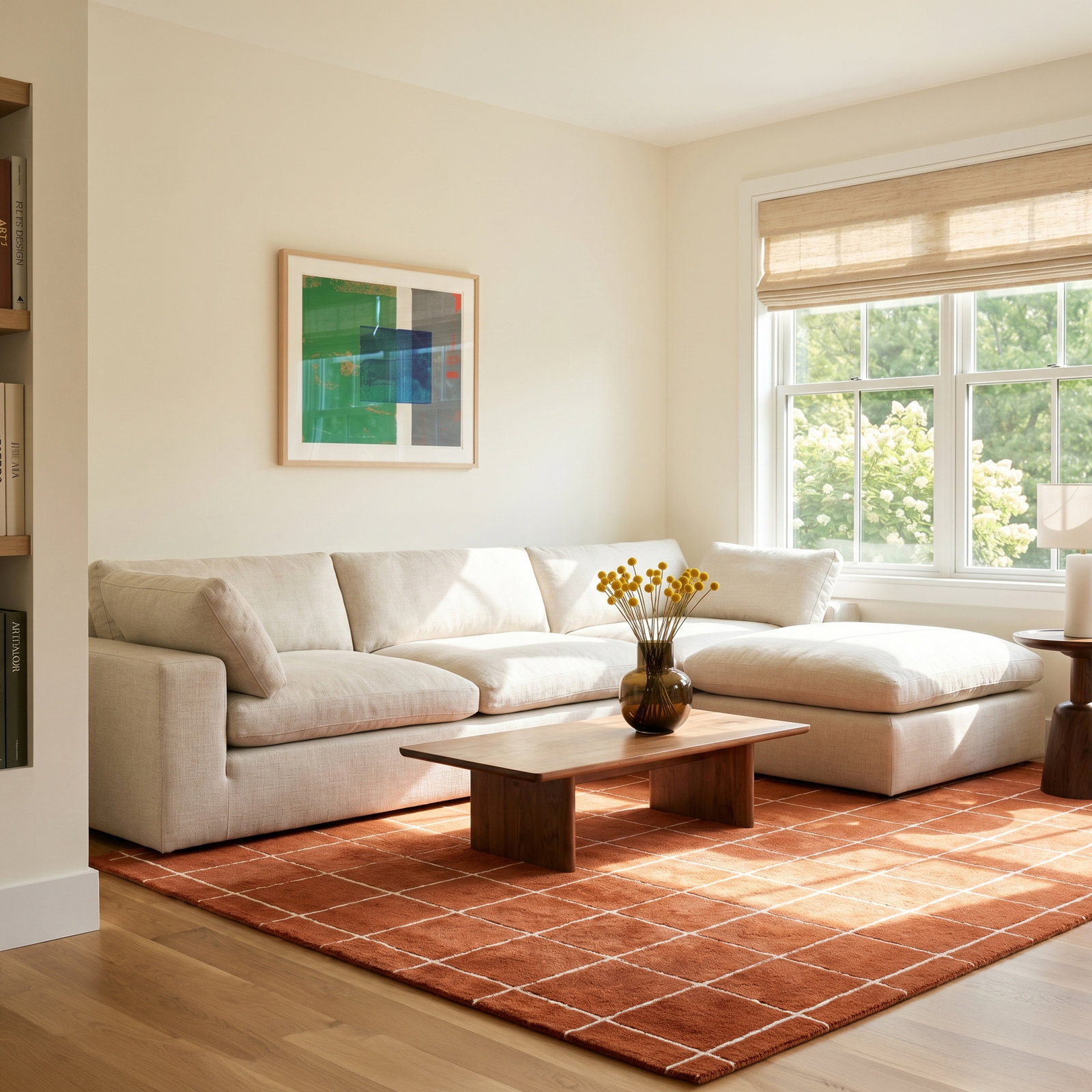 Asher Sofa and Chaise, Effie Linen Performance Linen, Right Hand Facing