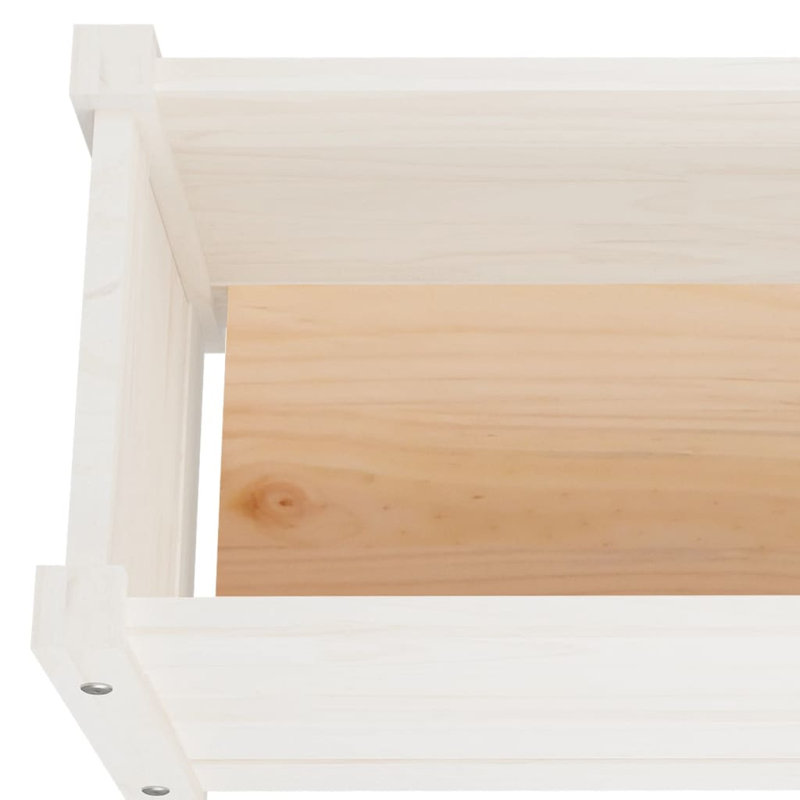 Wood Raised Garden Bed, White