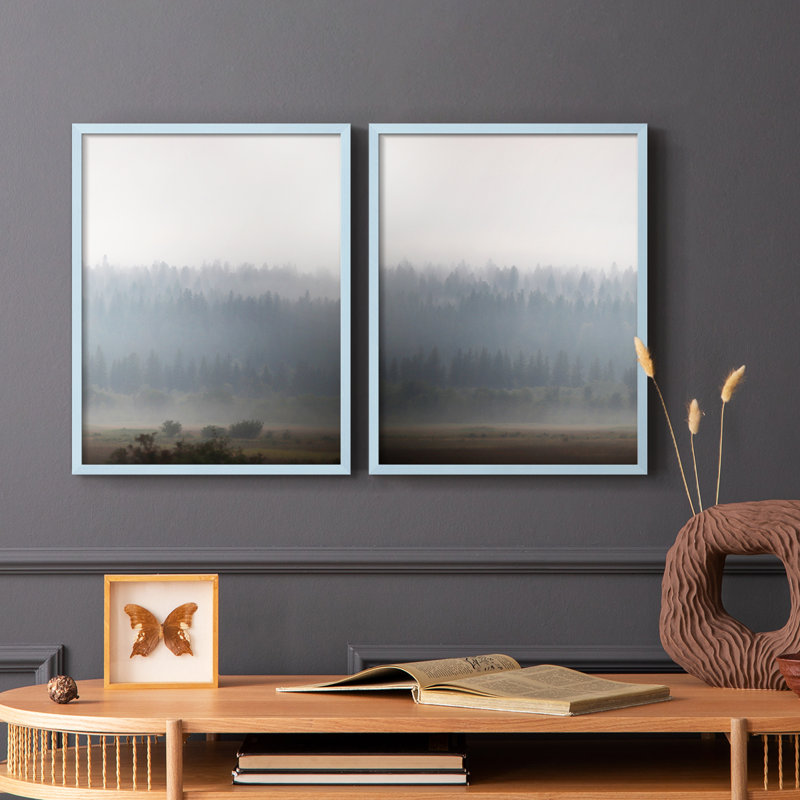 «Morning Glow I», reproduction encadrée de qualité supérieure - prête à être accrochée - aucun clou requis - aucun clou requis