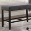 Banc rembourré, banc de salle à manger rustique contemporain, banc à hauteur de comptoir avec garniture cloutée-1393665225-1388246158