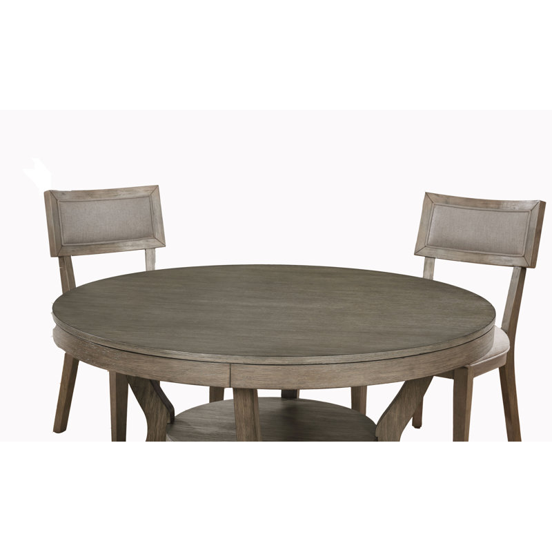 Aaronveer Round Solid Wood Top Dining Table