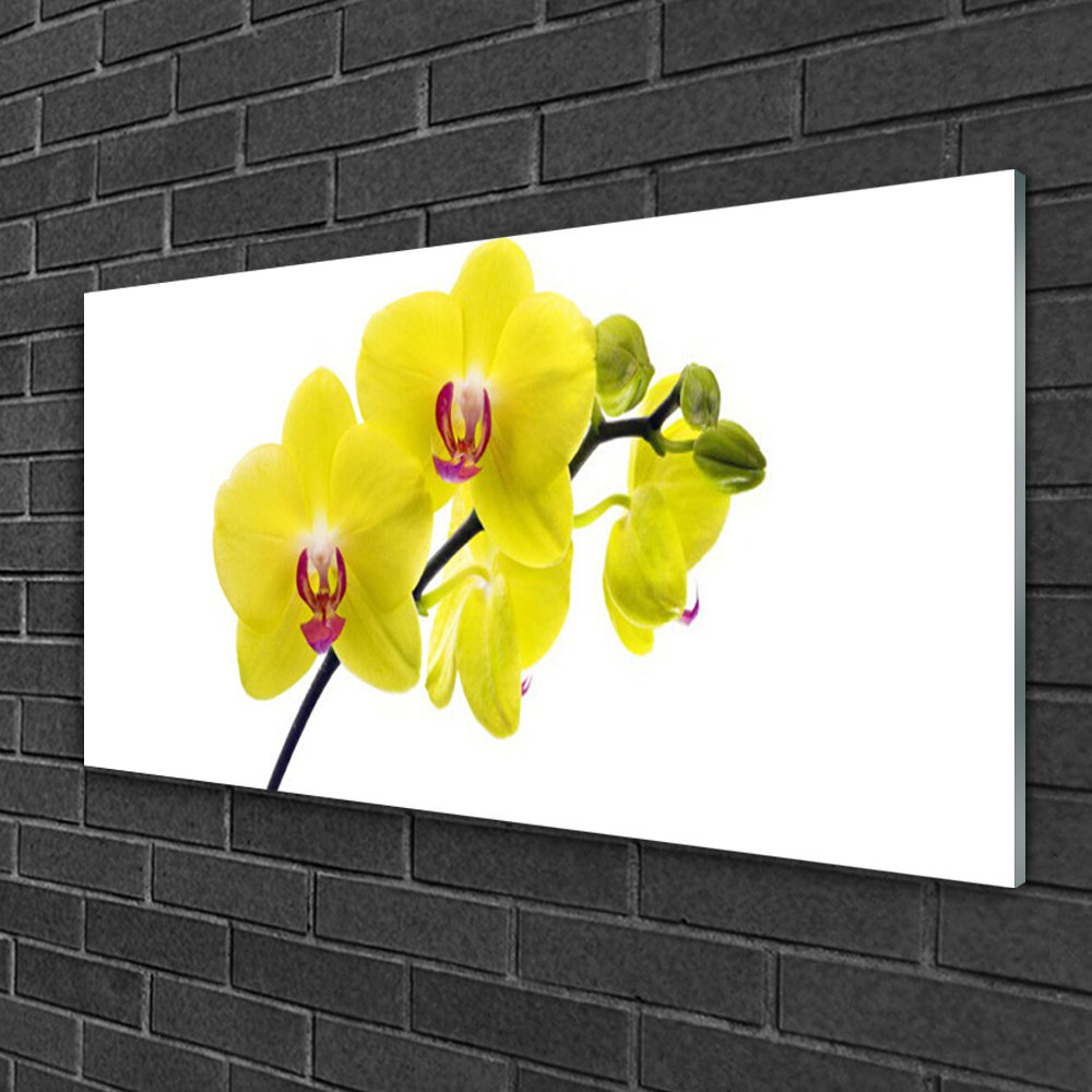 Glasbild Blumen Floral