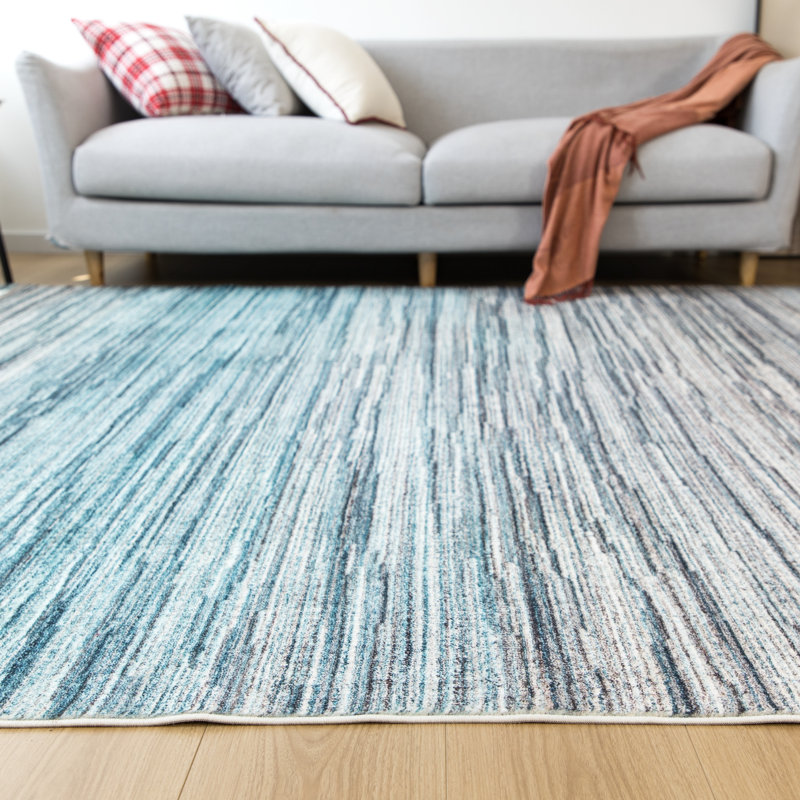 Tapis bleu sarcelle Cassella, Rectangle 5 pi x 7 pi