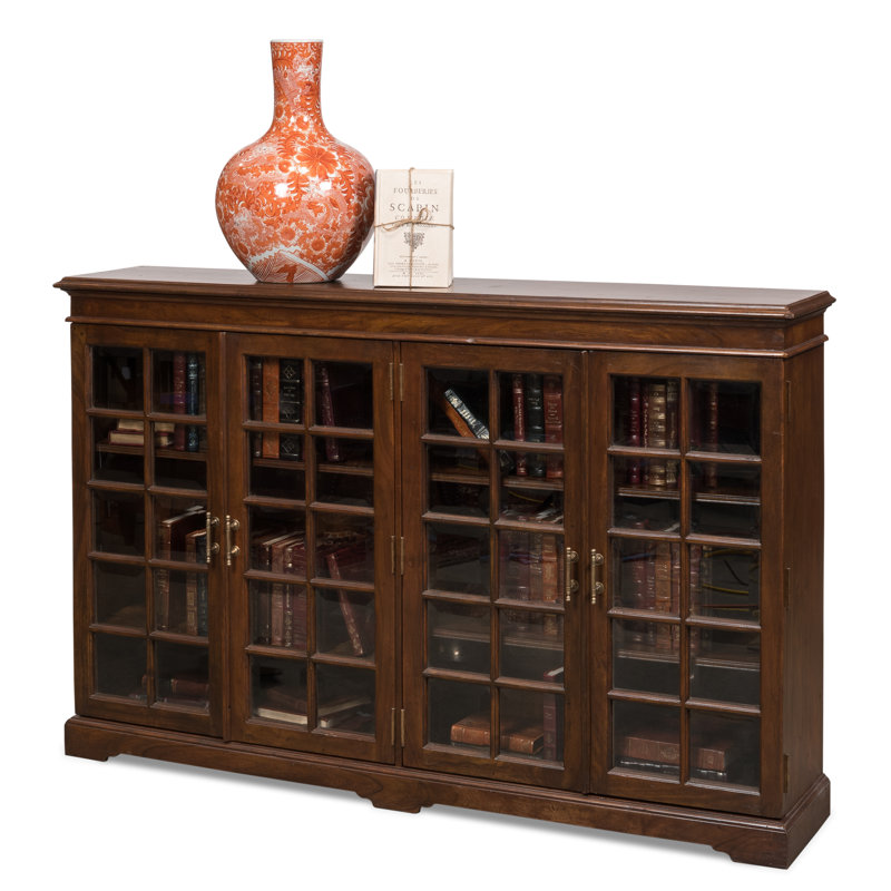Morgan Solid Wood Bookcase, Walnut/Dark Brown