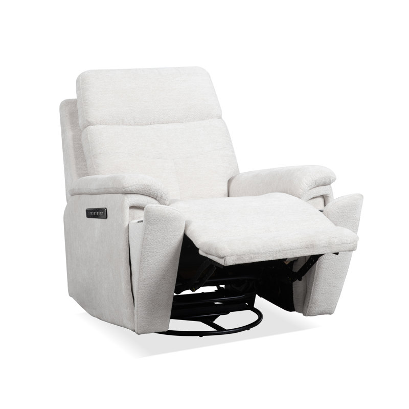 Rex Swivel Gliding Recliner With Power Headrest & Lumbar, Power-Control