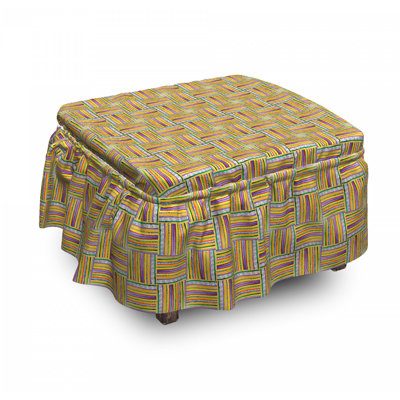 Housse pour repose-pieds motifs et rayures
