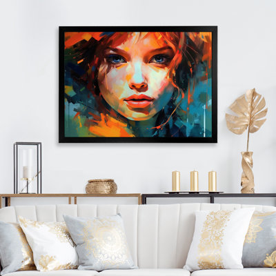 «Colorful Woman Portrait I», reproduction sur toile