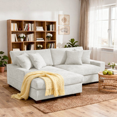 Canapé modulaire en chenille 2 pièces
