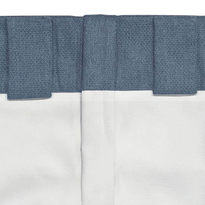 Panneau occultant plissé Grant Back Tab 34 x 63, Bleu marine