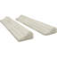 12" x 2" Polished Marble Chair Rail Tile Trim in White