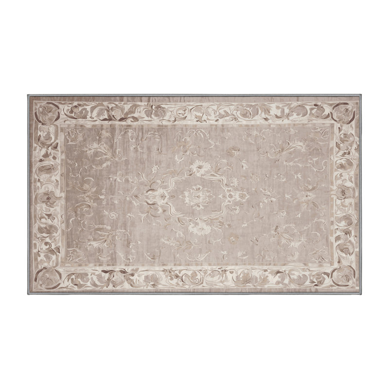 Machine Washable Gray Area Rug, Runner 2' x 4'