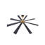  60 po Ventilateur de plafond 8 pales à double face noir et bois flottant avec télécommande DC, noir mat-487715751-487715745-487715746