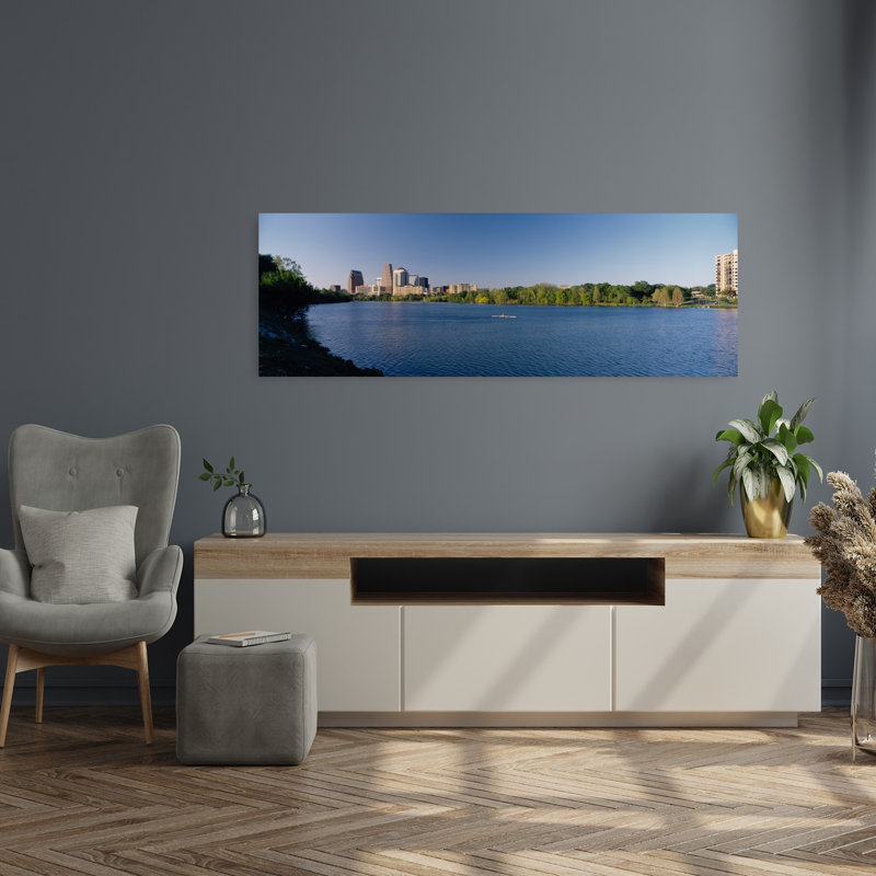 Buildings In A City Austin Texas USA by Gerald L. French - Wrapped Canvas Panoramic Print, 40.64 cm H x 121.92 cm W