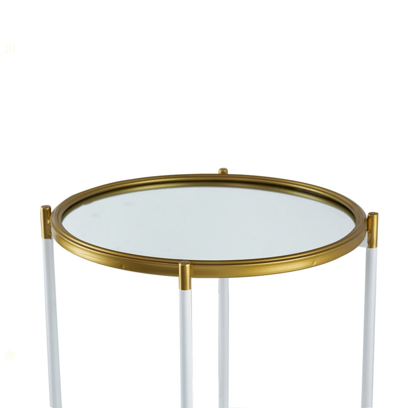 Étagère à 3 attaches P16 x 39,5 po, blanc luxueux et or