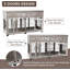 Grands meubles pour cage de chien, meubles pour chenil double 58 po