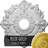 Endurathane Sellek Ceiling Medallion, 18 1/2"OD x 7/8"ID x 1 1/2"P (Fits Canopies up to 1 1/8")Hand-Painted Ultra Pure White Finish-28576998