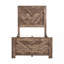 Contemporary Rustic Panel Bed Wooden Bedroom Furniture 1pc(Only Bed)-1785876837