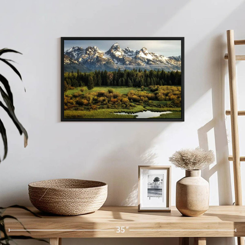 Grand Teton Beauty, 19 po x 13 po, Cadre flottant noir