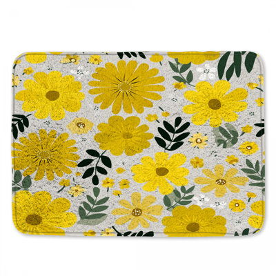 Tapis de bain floral