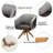 Chenille Upholstered Swivel Chair-1441659825